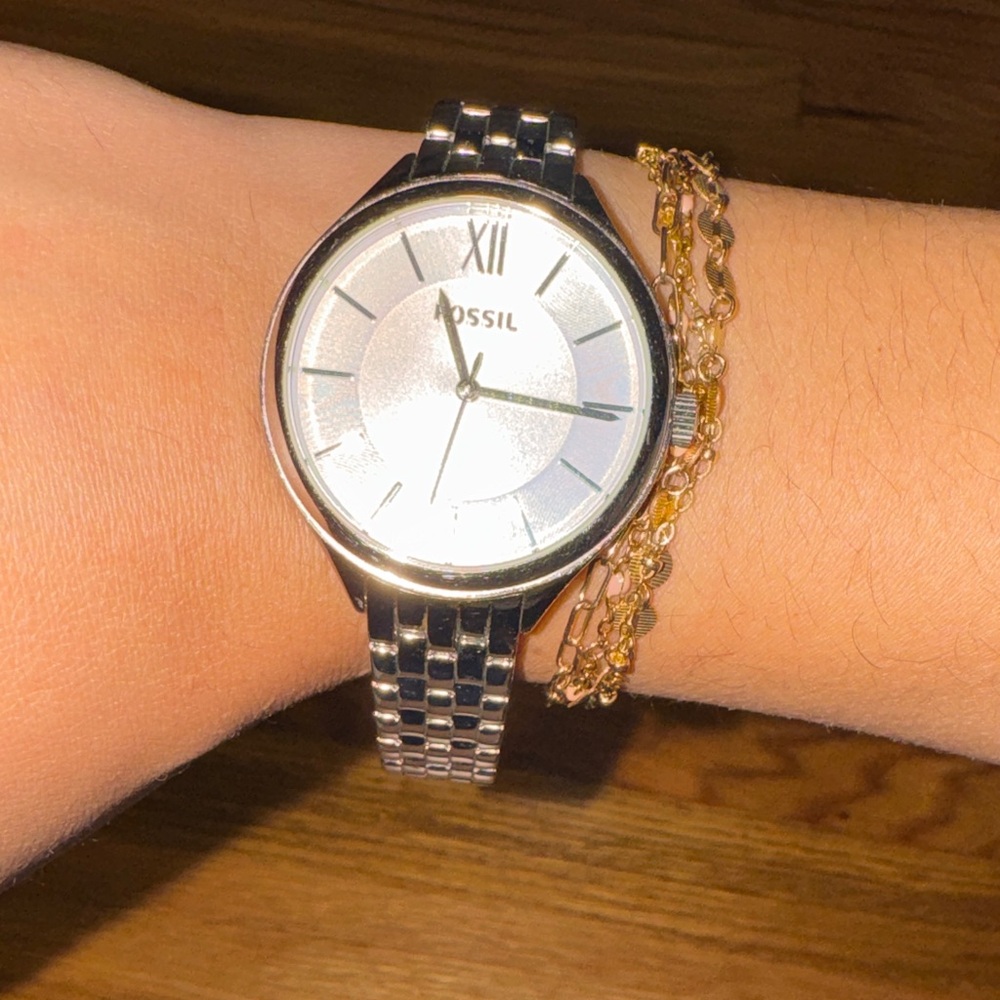 Fossil Silver Roman Numeral Watch